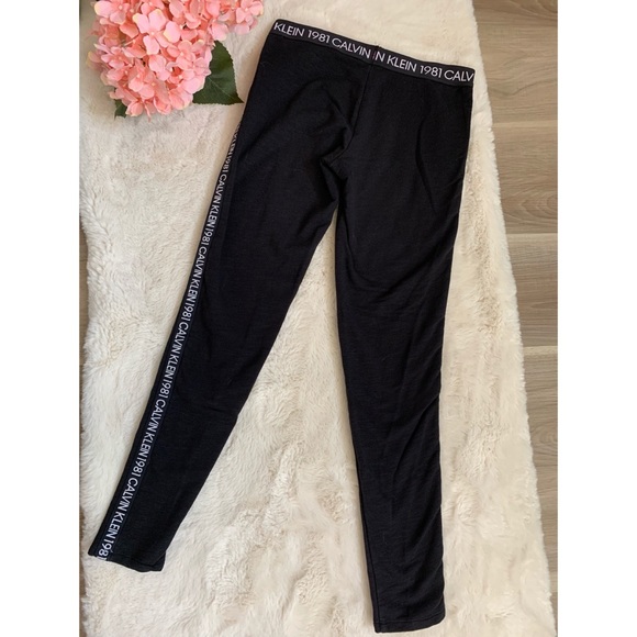 XS,  Calvin Klein Sleepwear, black logo thermal leisure leggings - Picture 3 of 8
